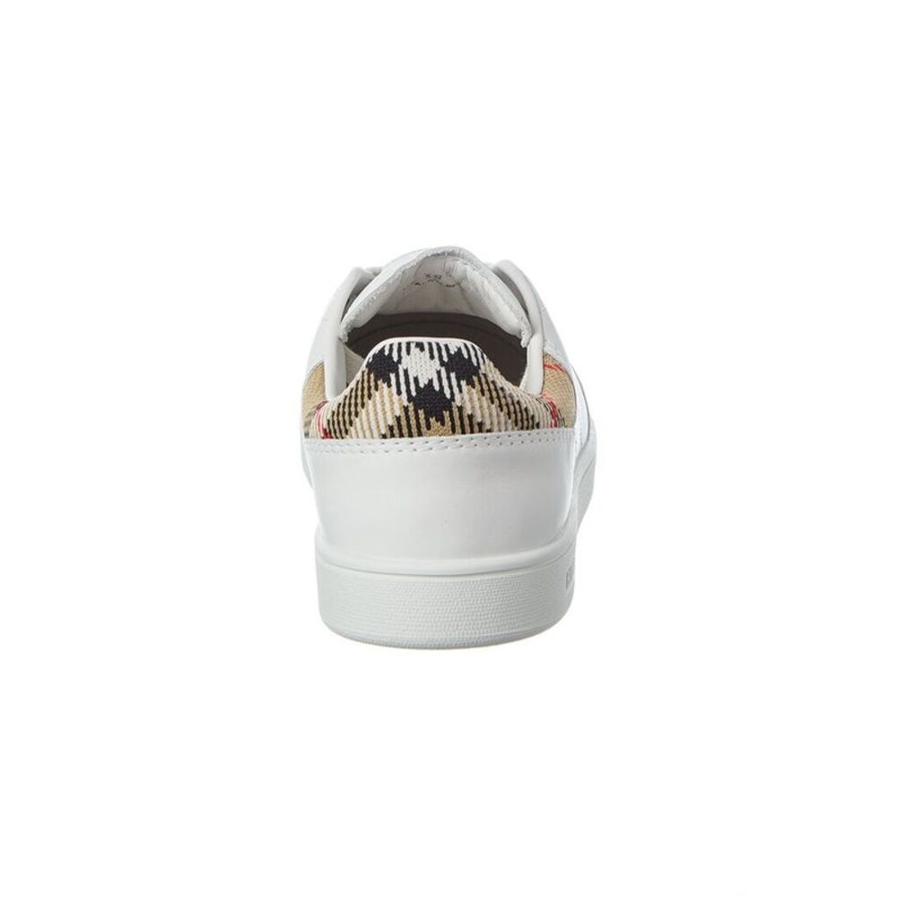 Burberry Check Leather Set Sneaker, White - Picture 3 of 5